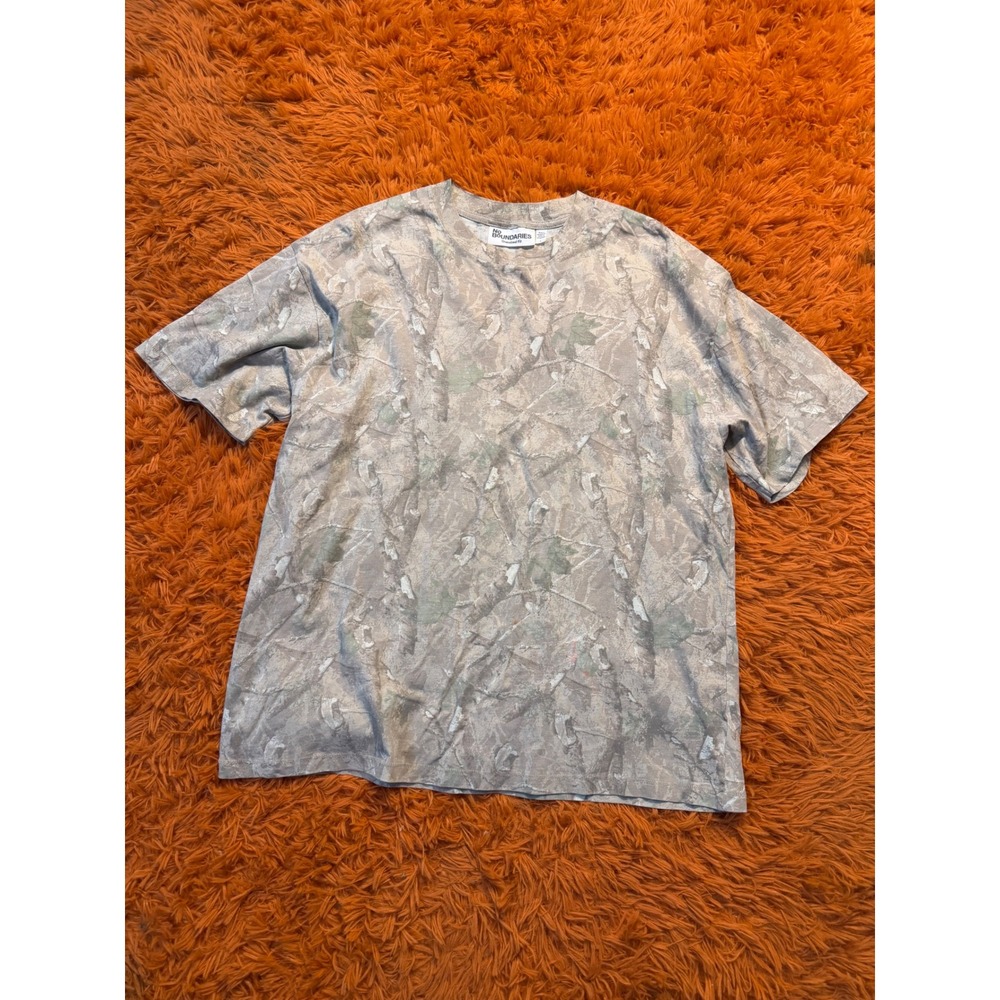 No Boundaries Mens Camo T-Shirt Oversized Fit Short Sleeve Crew Neck Large